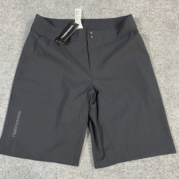 Garneau MTB Shorts XL Black Polyester Blend NEW - Picture 1 of 9